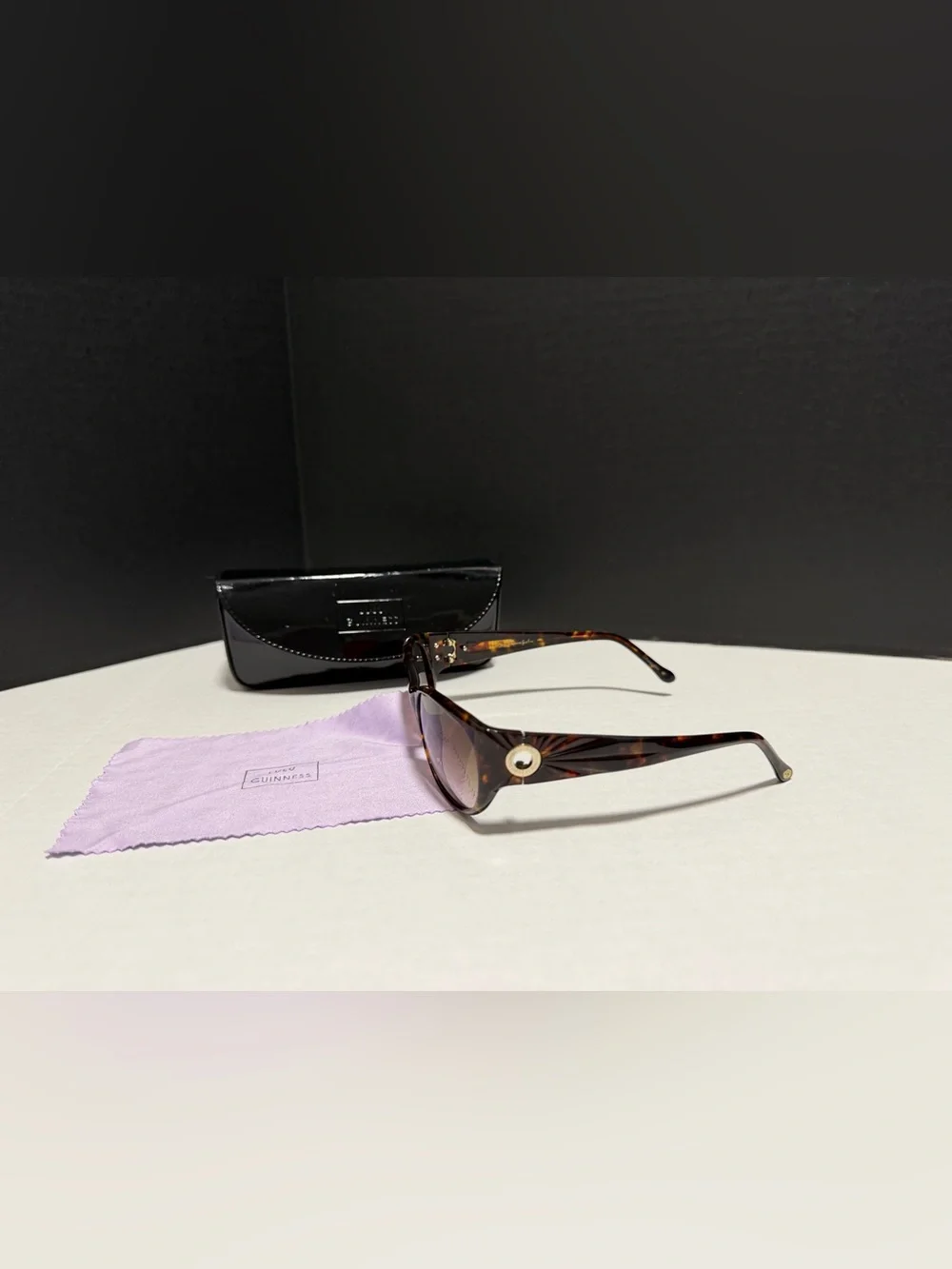 LuluGuinness Women's Tortoiseshell Cat-Eye Sunglasses with Brown Gradient Lenses